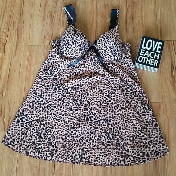 🏝Leopard Print Babydoll Top - Picture 1 of 8
